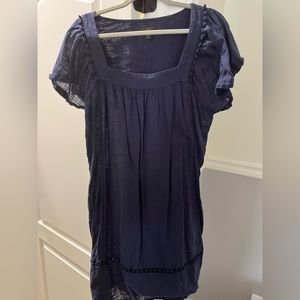 J. Crew women linen dress in Navy, Large